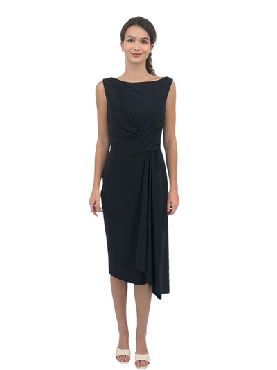 Cinthia Mix Jersey Dress in Black