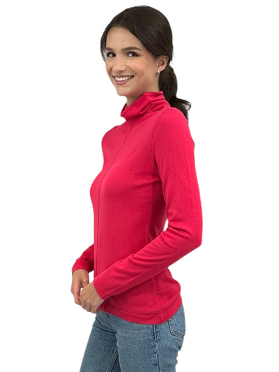 Long Sleeve Seamed Funnel in Poppy
