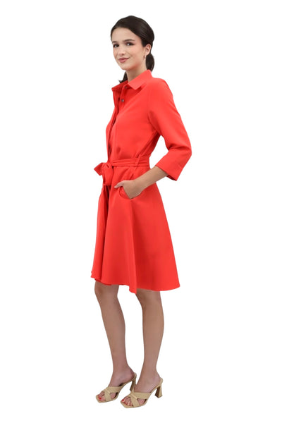 Shirt Dress in poppy