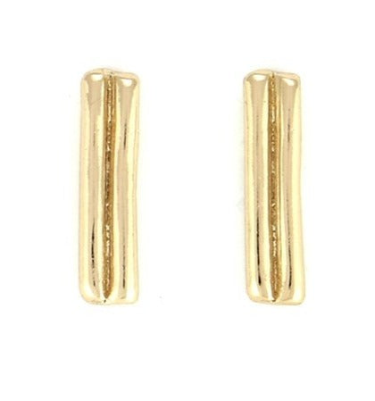 Mini Lane Stud Earrings - 18K Gold