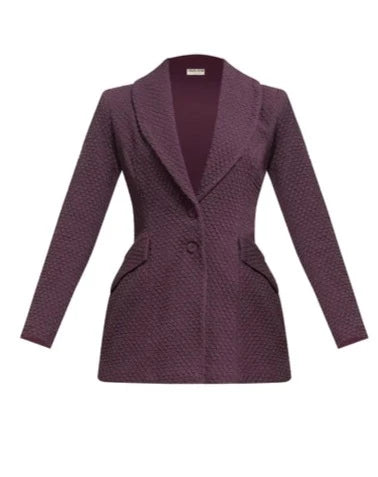 Aminta Cloque' Jacket - Plum