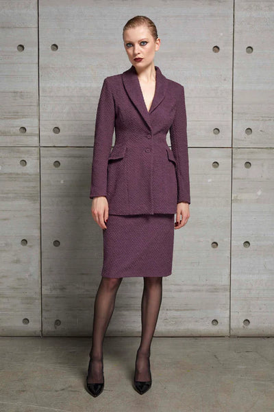 Aminta Cloque' Jacket - Plum