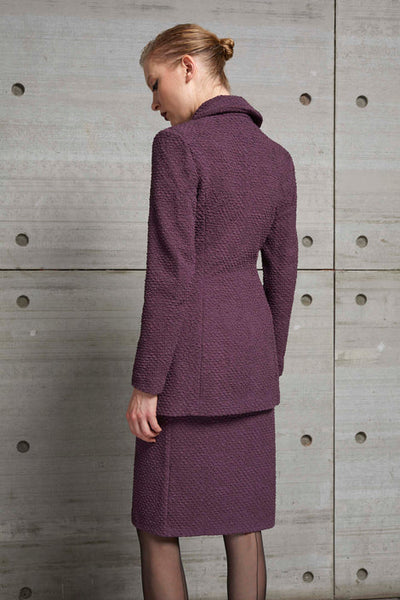 Aminta Cloque' Jacket - Plum