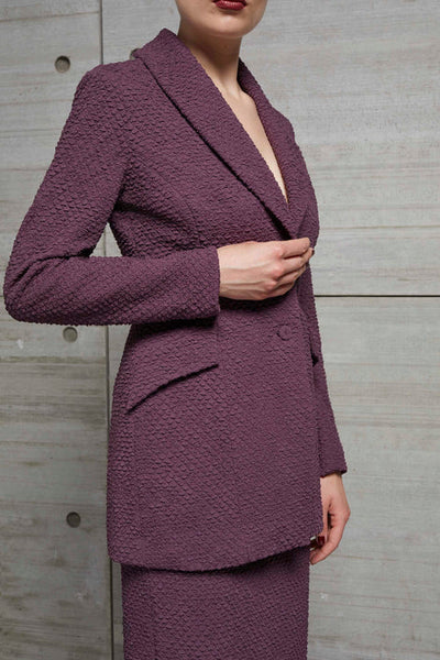 Aminta Cloque' Jacket - Plum