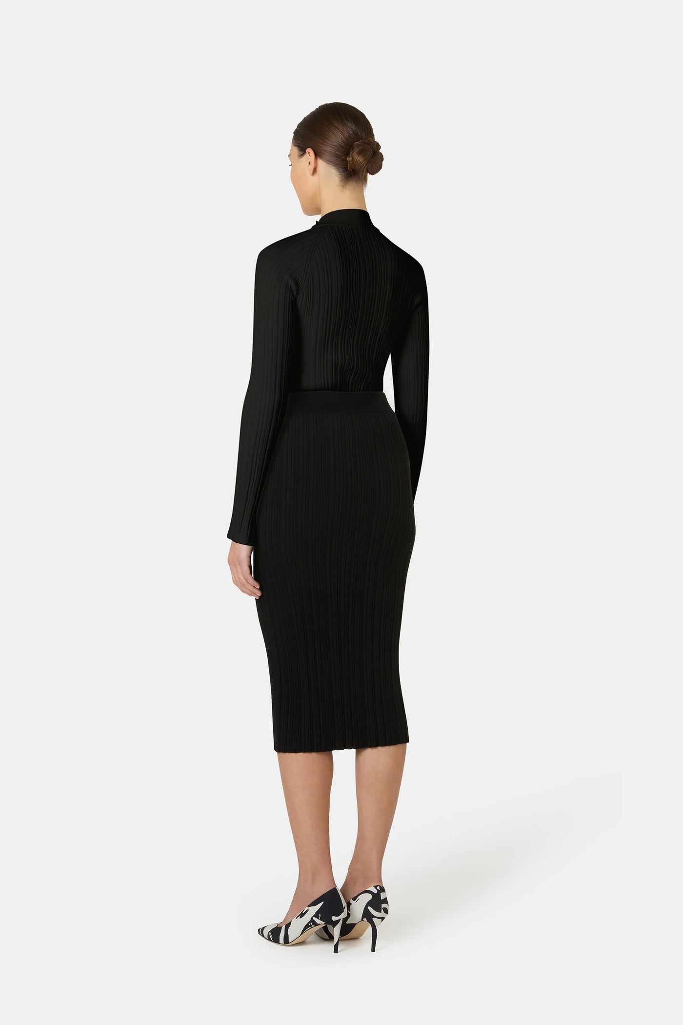 Abax Midi Pepper Skirt in Nero