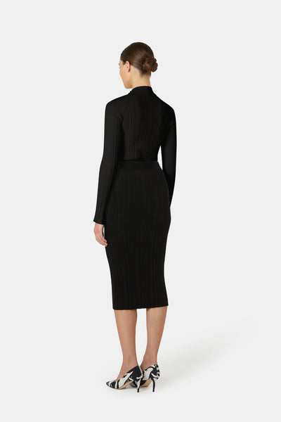 Abax Midi Pepper Skirt in Nero