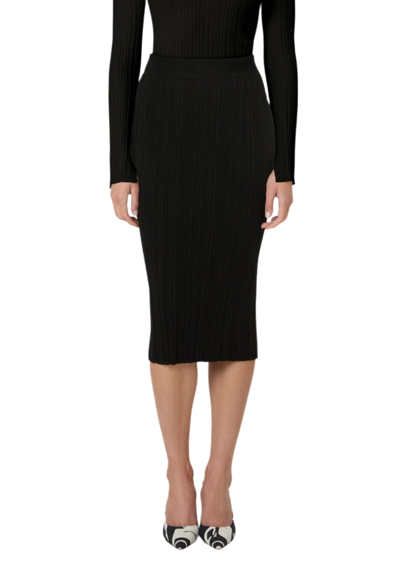 Abax Midi Pepper Skirt in Nero