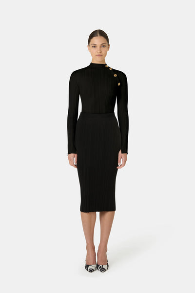 Abax Midi Pepper Skirt in Nero