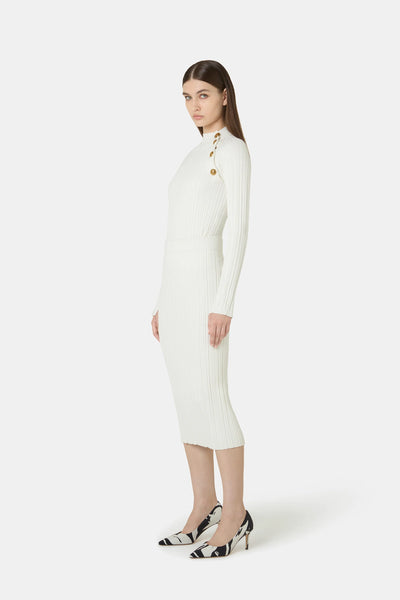Abax Midi Pepper Skirt in Bianco