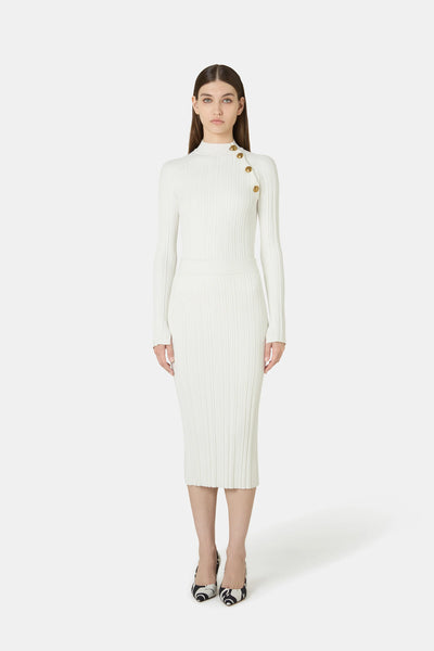 Abax Midi Pepper Skirt in Bianco