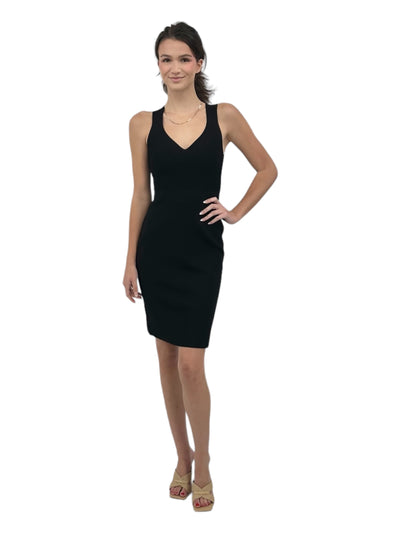 Knitted Body-Hug Mini Dress in Black