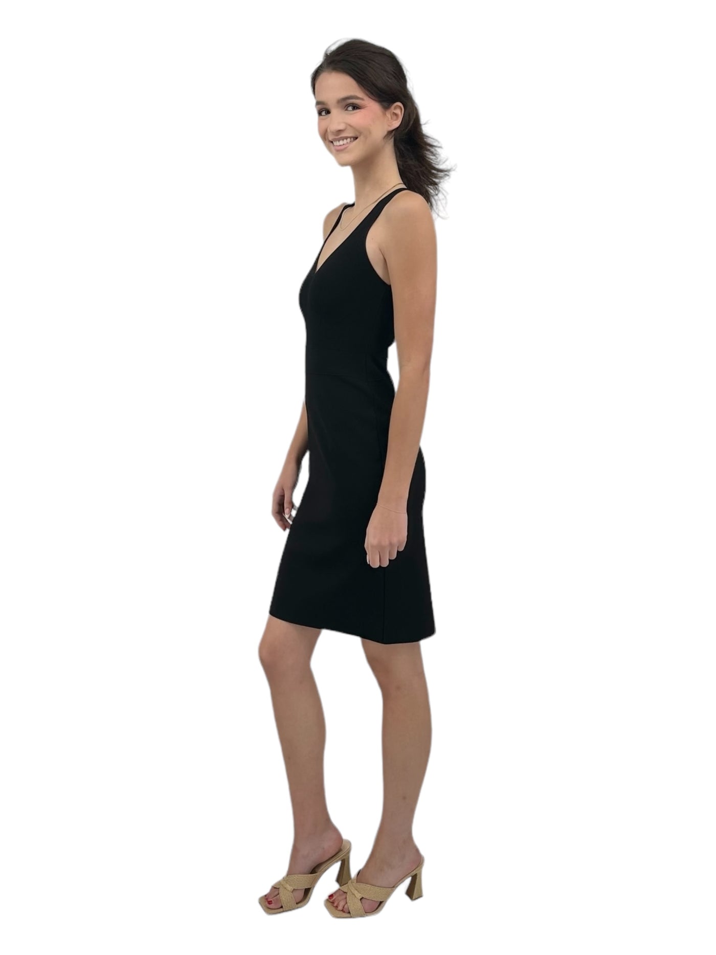 Knitted Body-Hug Mini Dress in Black