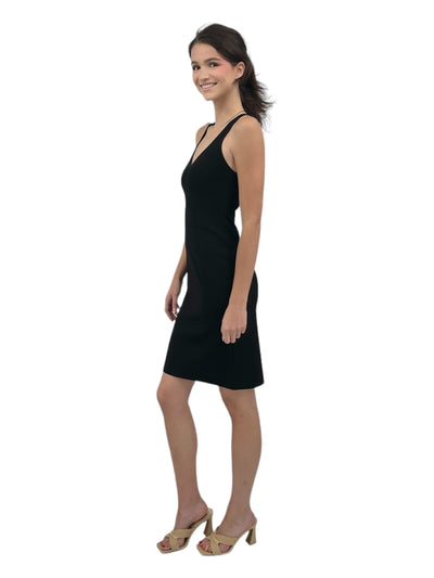 Knitted Body-Hug Mini Dress in Black