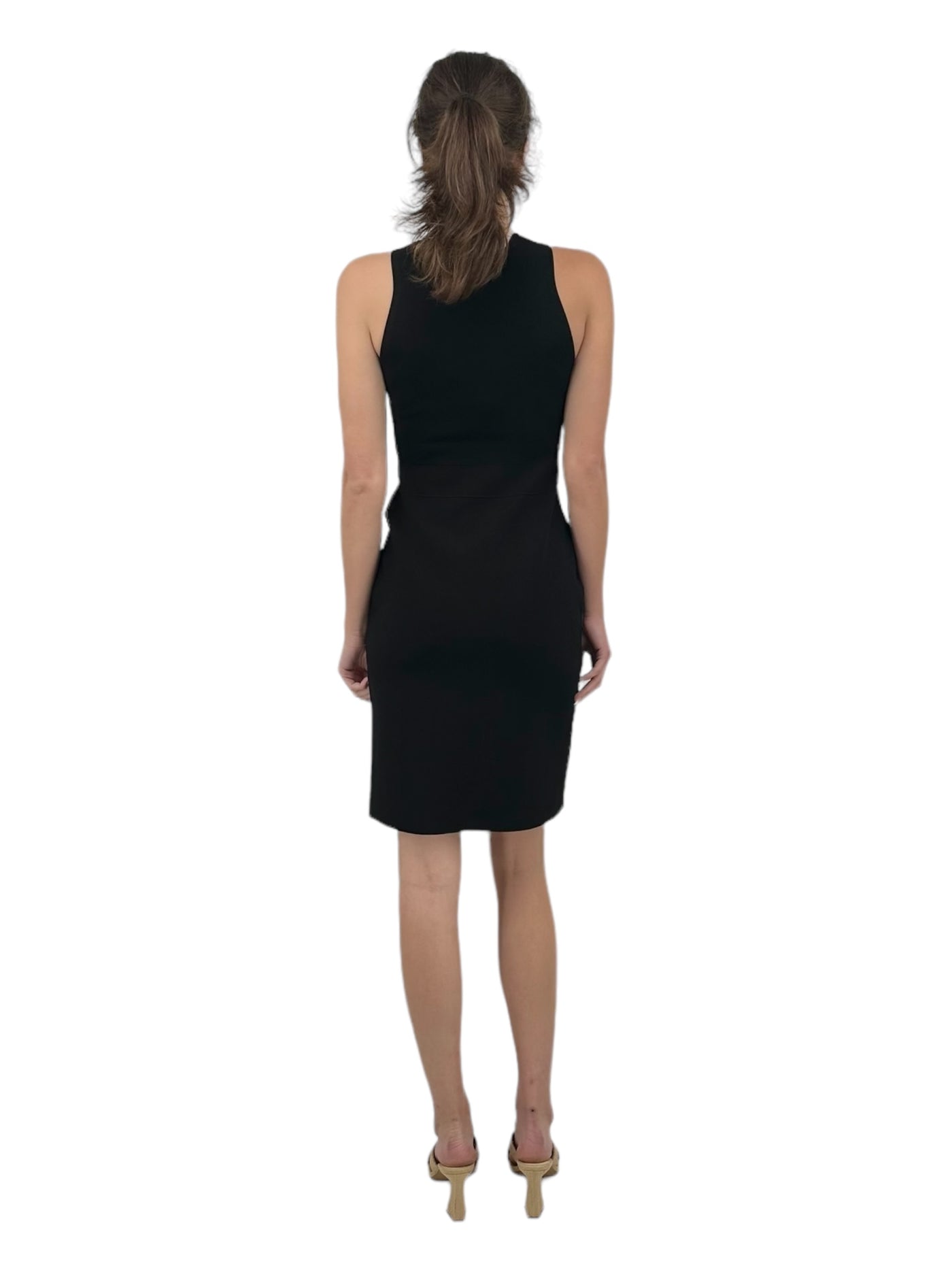 Knitted Body-Hug Mini Dress in Black