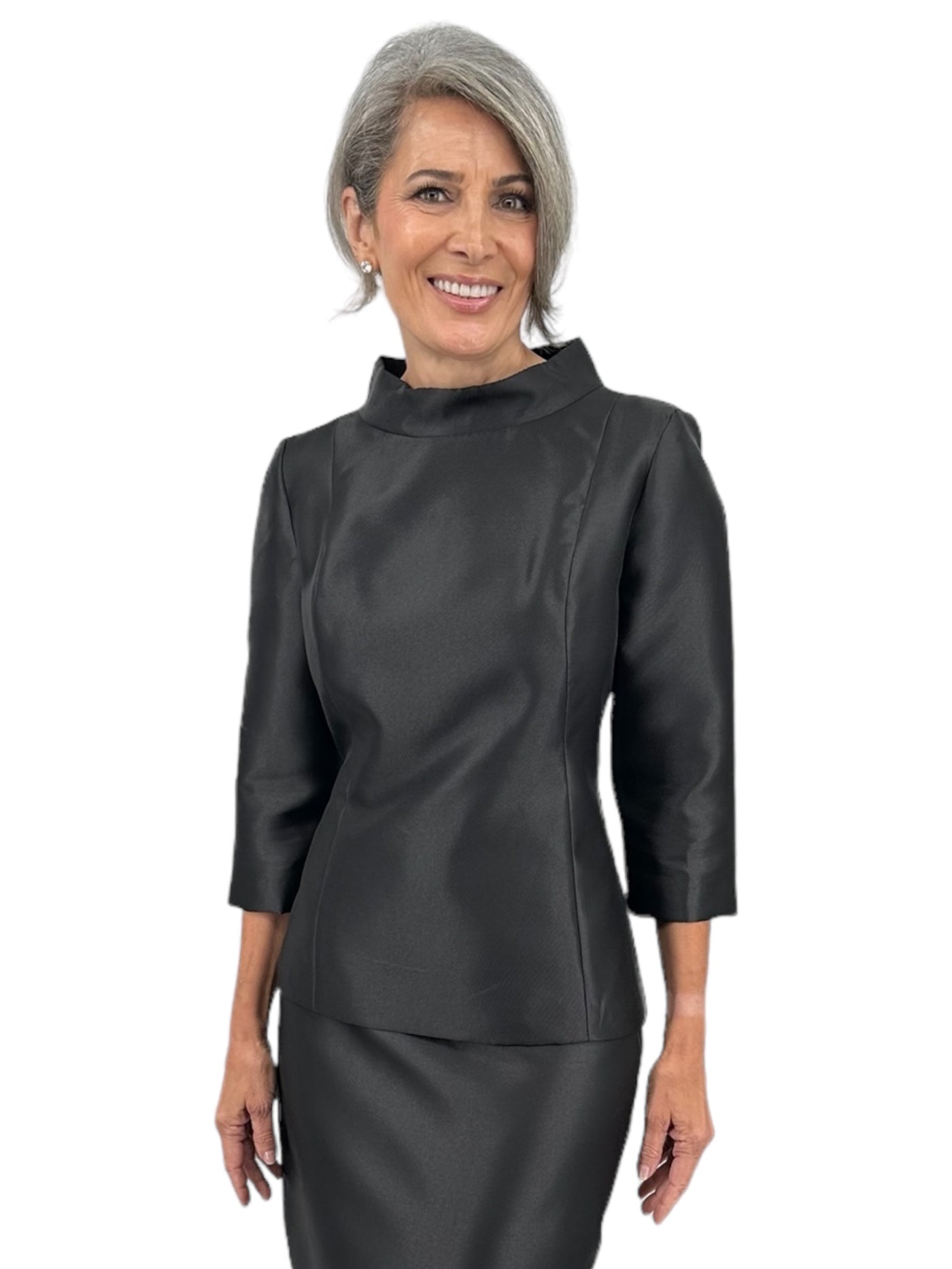 Jackie O Top in Black