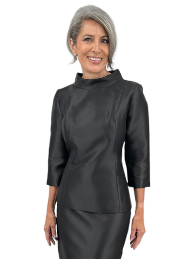 Jackie O Top in Black