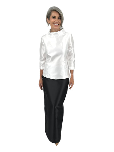 Jackie O Collar Top in Diamond