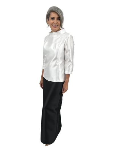 Jackie O Collar Top in Diamond