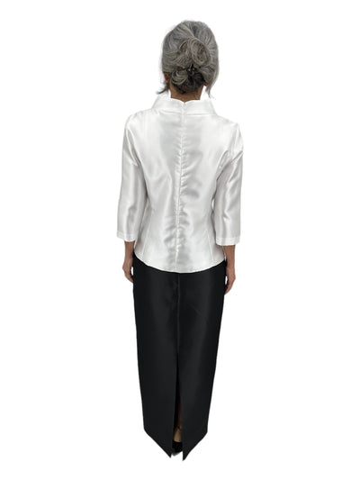 Jackie O Collar Top in Diamond