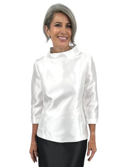 Jackie O Collar Top in Diamond