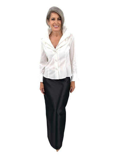 Double Collar Blouse in White