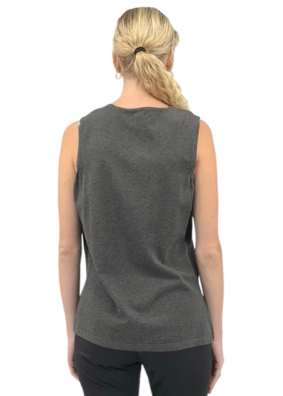 Rib Yoke Shell in Charcoal