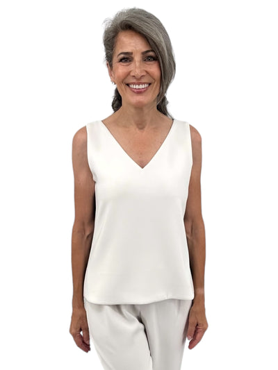 V-Neck Reversible Tank in Black/White