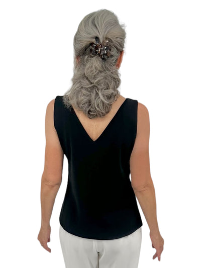 V-Neck Reversible Tank in Black/White