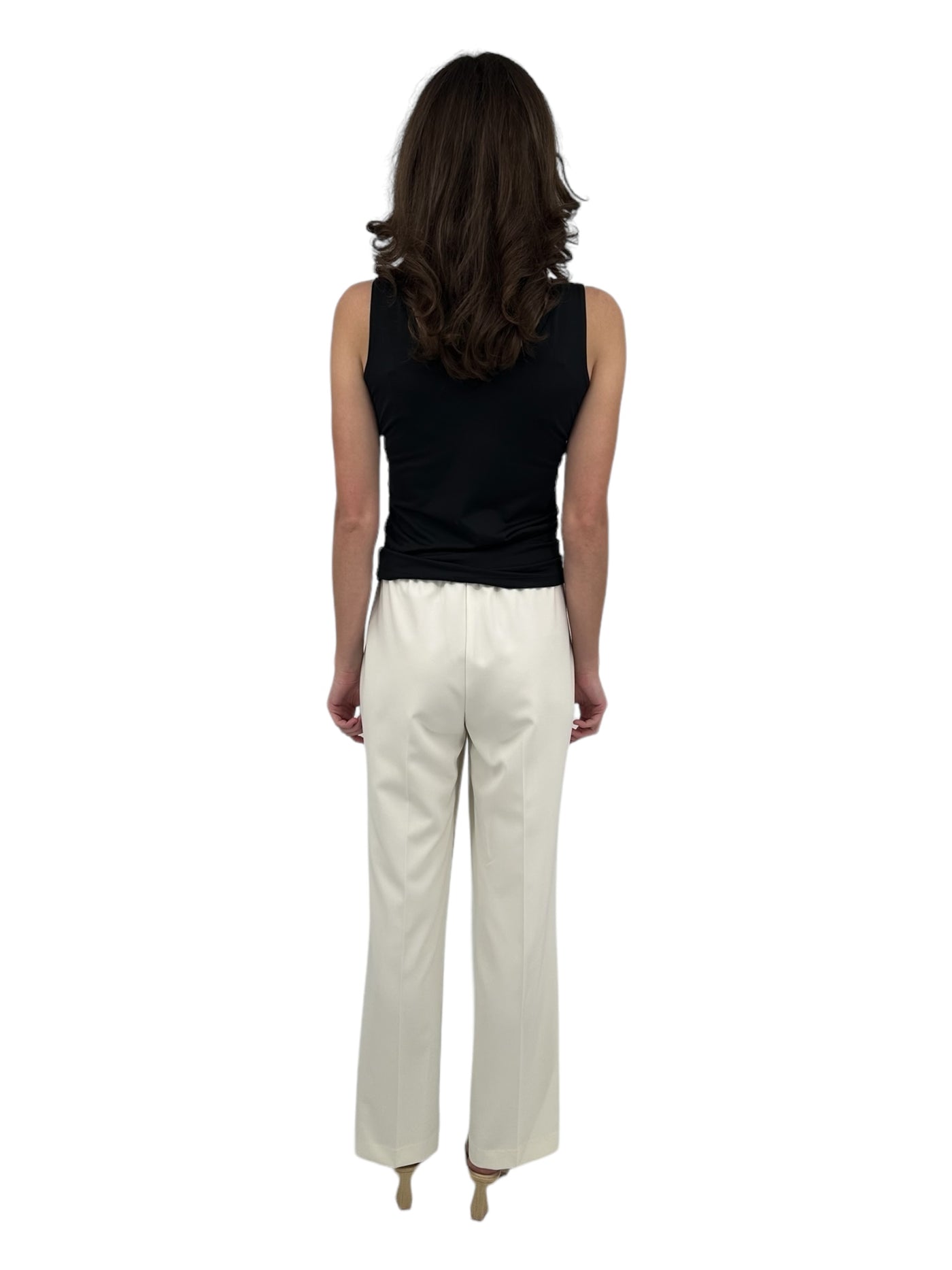 Full Leg Pull On Pant in Ivory