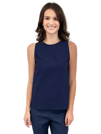 Round Neck Tank Top in Indigo