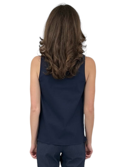 Round Neck Tank Top in Indigo