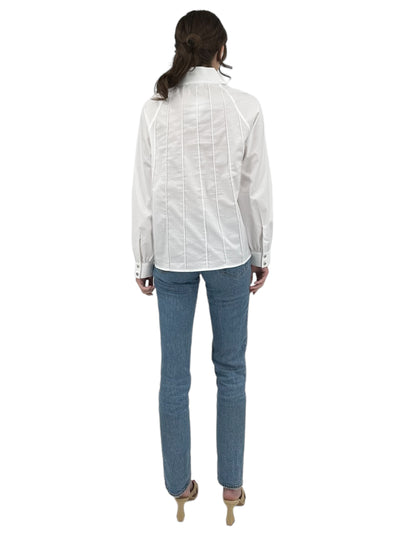 Long Sleeve Harriet Blouse in White