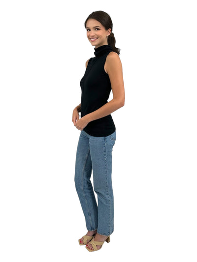 Seamed Funnel Tank in Black