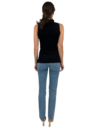 Seamed Funnel Tank in Black