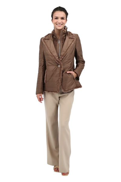 Mink Nylon Jacket in Mocca