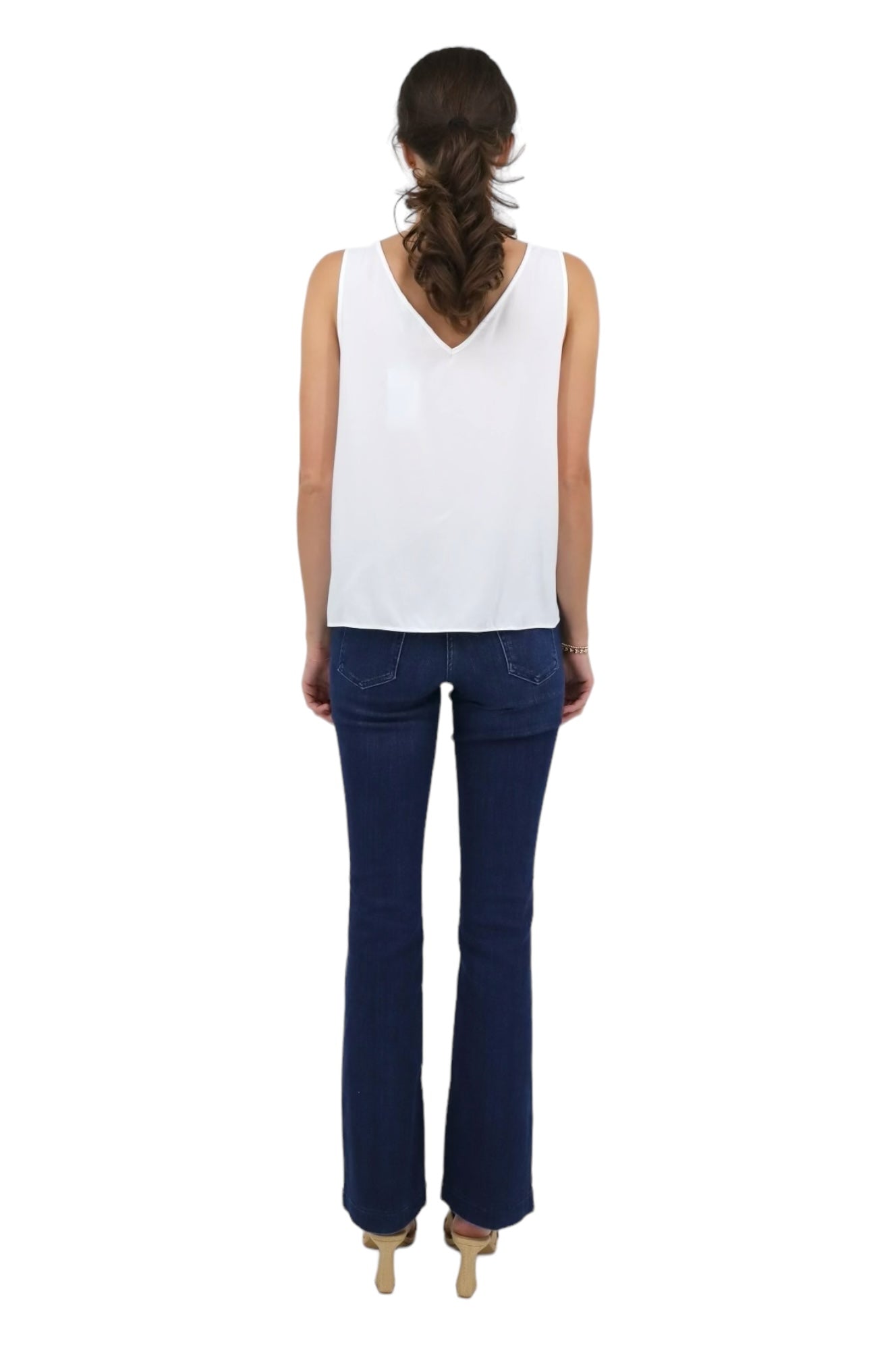 Sleeveless Liza Top in White