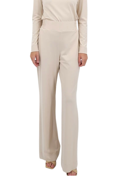 Straight Leg Pull Up Pant Boxer Waist in Champagne