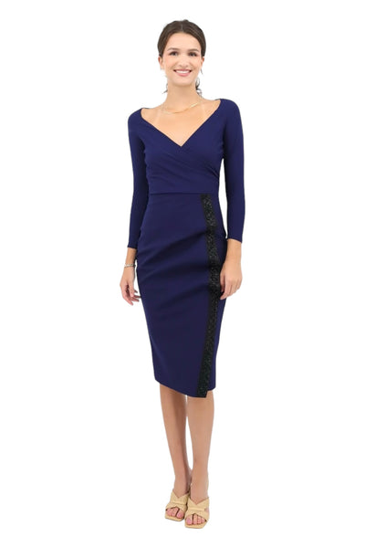 Nastina Cocktail Dress in Blu Notte