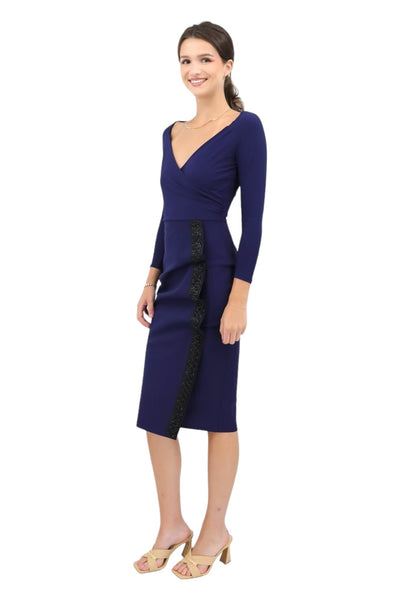 Nastina Cocktail Dress in Blu Notte