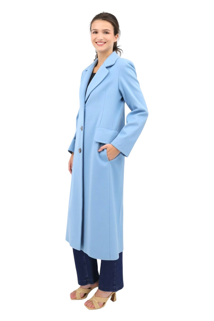 【YOURNUS】Henge Wool Dart Coat Long Notch Collar Coat in Marine – Carl Meyers
