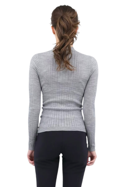 Knitted Wool Sweater in Granite