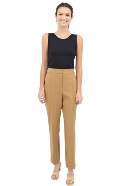 Pintuck Straight Leg Trouser in Camel