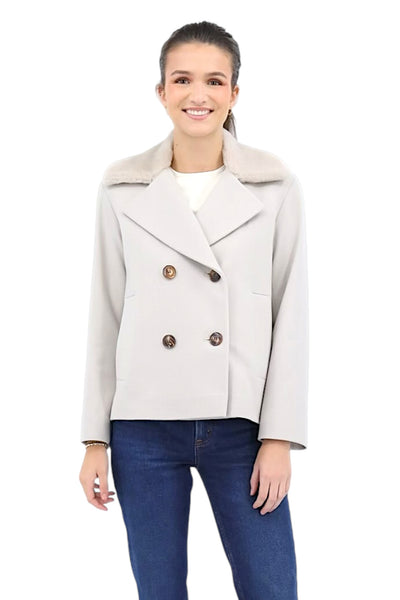 Peacoat with Merino Shearling in Fawn