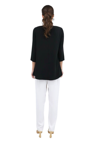 Slim Matte Crepe Pant in White