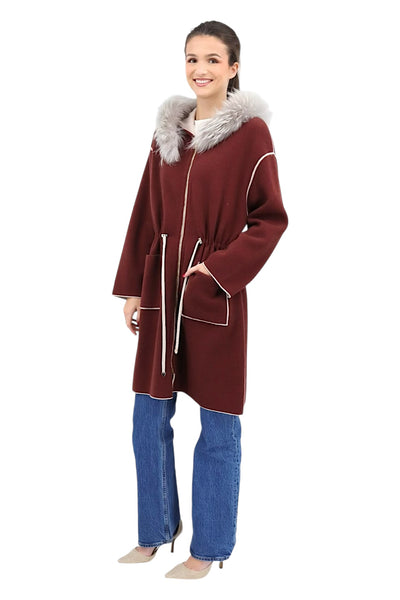 Reversible Knitwear Jacket in Hermes/Ghiaccio