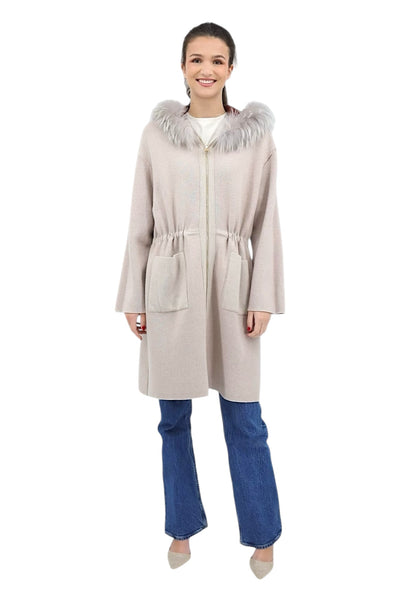 Reversible Knitwear Jacket in Hermes/Ghiaccio