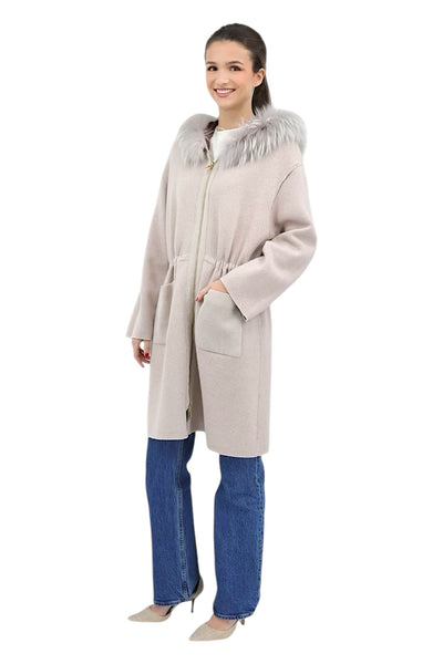 Reversible Knitwear Jacket in Hermes/Ghiaccio