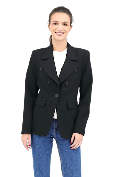 Jacket with Basque Cut in Black