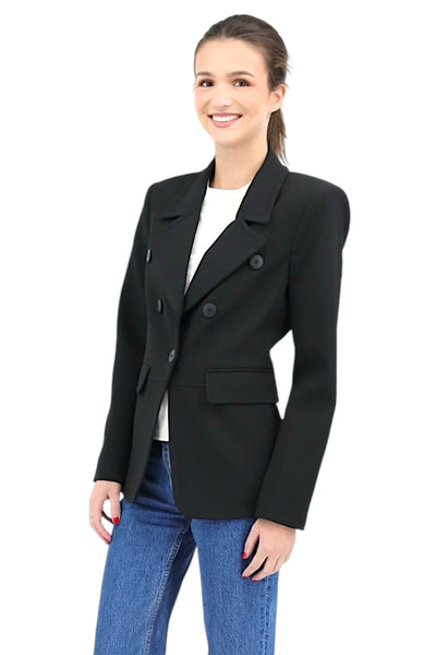 Jacket with Basque Cut in Black