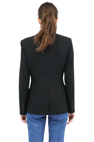 Jacket with Basque Cut in Black